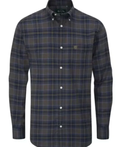 Alan Paine Ilkley Flannel Button Down Shirt - Shooting Fit