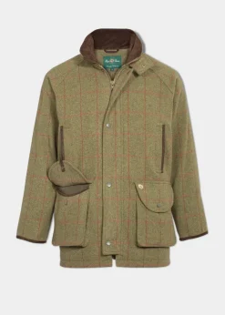 Alan Paine Men's Combrook Tweed Field Coat with Action Back