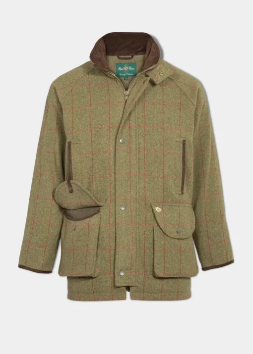 Alan Paine Men's Combrook Tweed Field Coat with Action Back