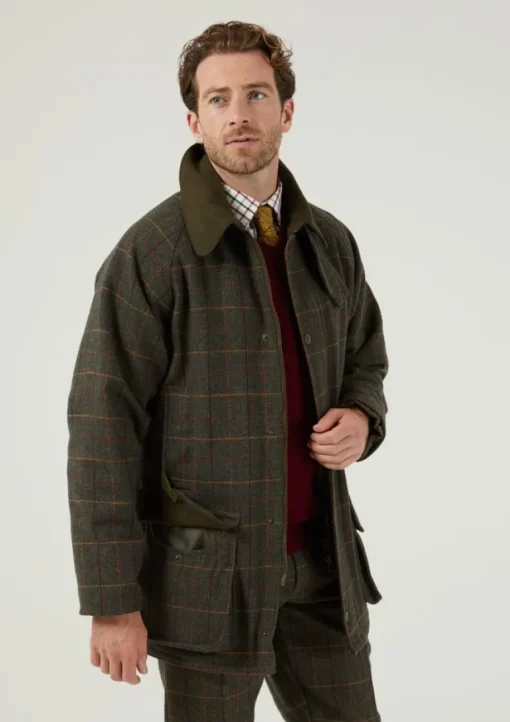 Alan Paine Men's Rutland Waterproof Tweed Shooting Coat