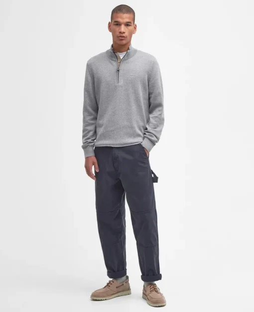 Barbour Cotton Half Zip Jumper SS24