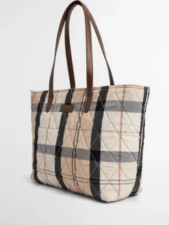 Barbour Women’s Wetherham Quilted Tartan Tote Bag SS25