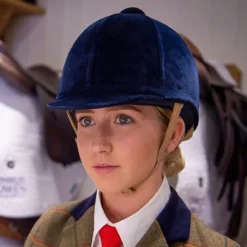 Charles Owen Fian Velvet Riding Helmet