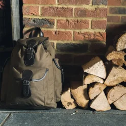 Cotton & Leather Rucksack by David Nickerson