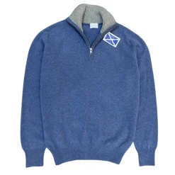 Country Ways Scotland Men's Lambswool 3/4 Zip Neck Sweater