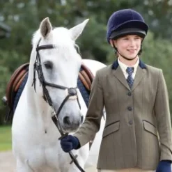 Equetech Junior Bellingham Deluxe Stretch Tweed Riding Jacket
