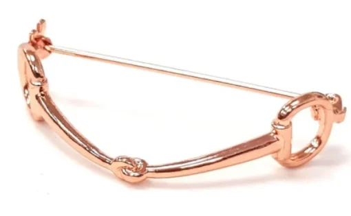 Equetech Snaffle Stock Pin Rose Gold