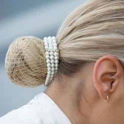 Equetech Triple Pearl Bun Ring Scrunchie