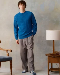 Harley of Scotland Men's Cable Knit Crew