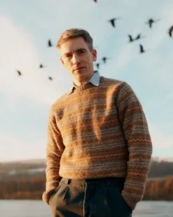 Harley of Scotland Men's Knitted Crew Neck Sweater