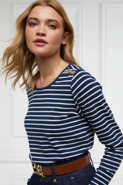 Holland Cooper Padstow Long Sleeve Crew Neck Tee