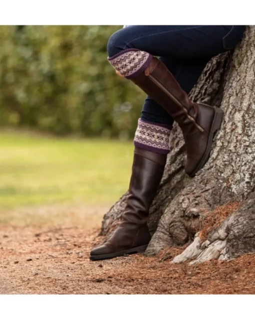 House Of Cheviot Lady Fairisle Sock Thistle