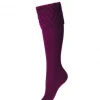 House Of Cheviot Lady Rannoch Sock Burgundy
