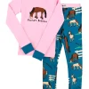 Lazyone Girls Pasture Bedtime Kids Pj Set Long Sleeve