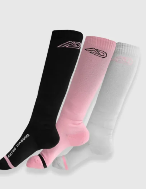 Aztec Diamond YR Pink Three Sock Pack SS25