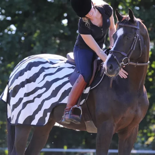 Bucas Buzz Off Zebra Riding Rug