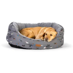 Danish Design Fat Face Marching Dogs Deluxe Slumber Bed