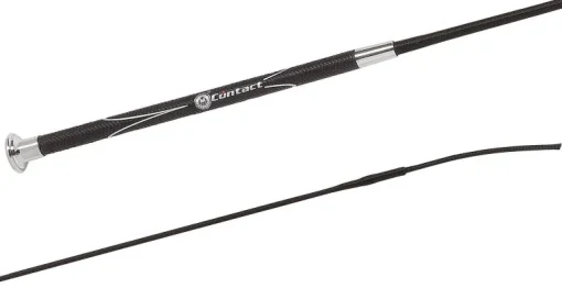 Fleck Contact Dressage Whip Black 130cm